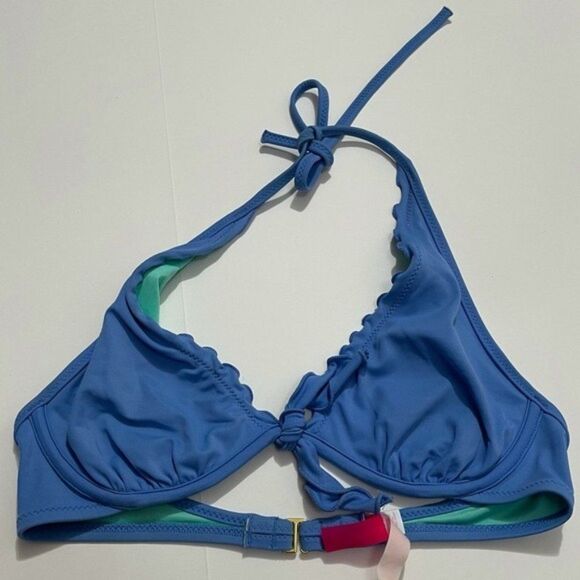 Victoria’s Secret 32C Ruffle Halter Bikini Top - Picture 1 of 3